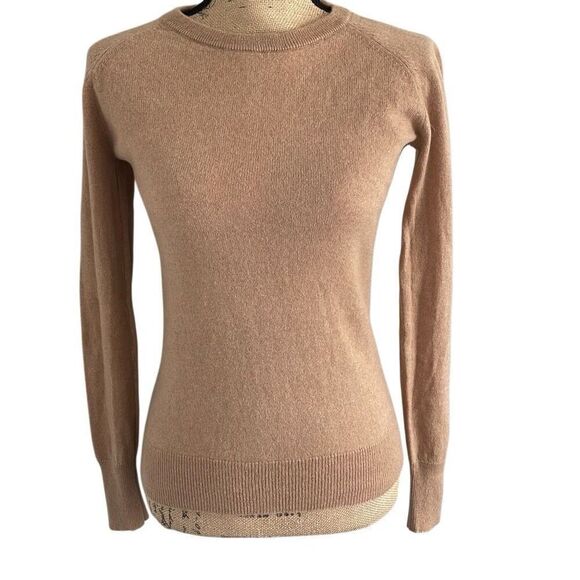 EUC! Caslon Nordstrom 100% Cashmere Crew Neck Sweater in Tan/Camel - Size Small - Picture 1 of 9